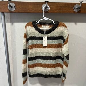 NWT Rylee + Cru Sweater Size 6/7 Aspen Stripe cozy